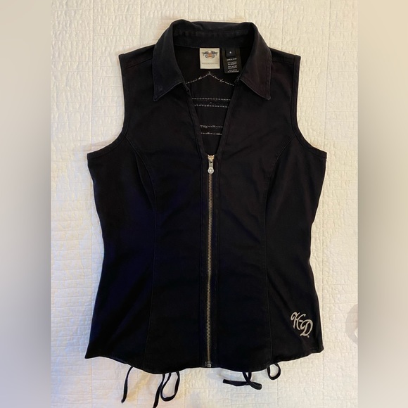 Harley-Davidson Tops - Genuine Harley women’s cotton vest. Pre-owned and gently worn.
